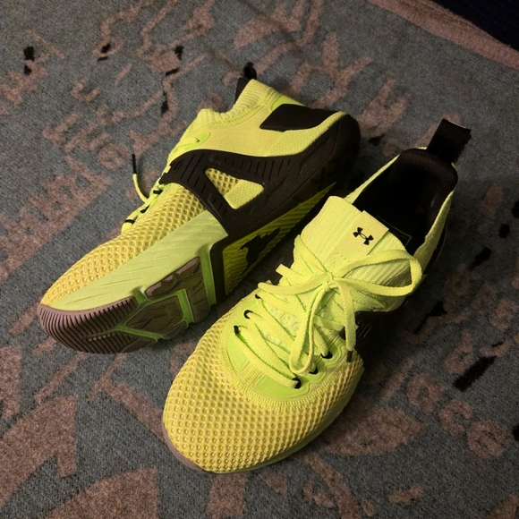 Under Armour Other - Under Armour Project Rock Men 8.5 Gym Shoes Used Bright Yellow 112024